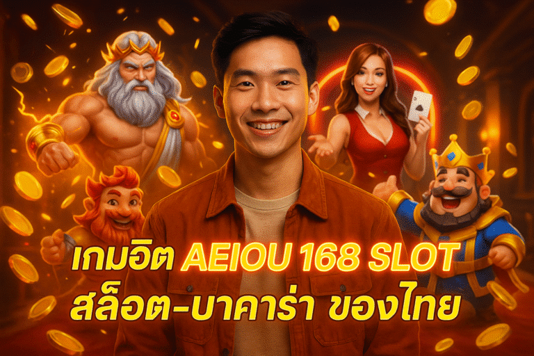 เกมฮิต AEIOU 168 SLOT สล็อต-บาคาร่า ของไทย