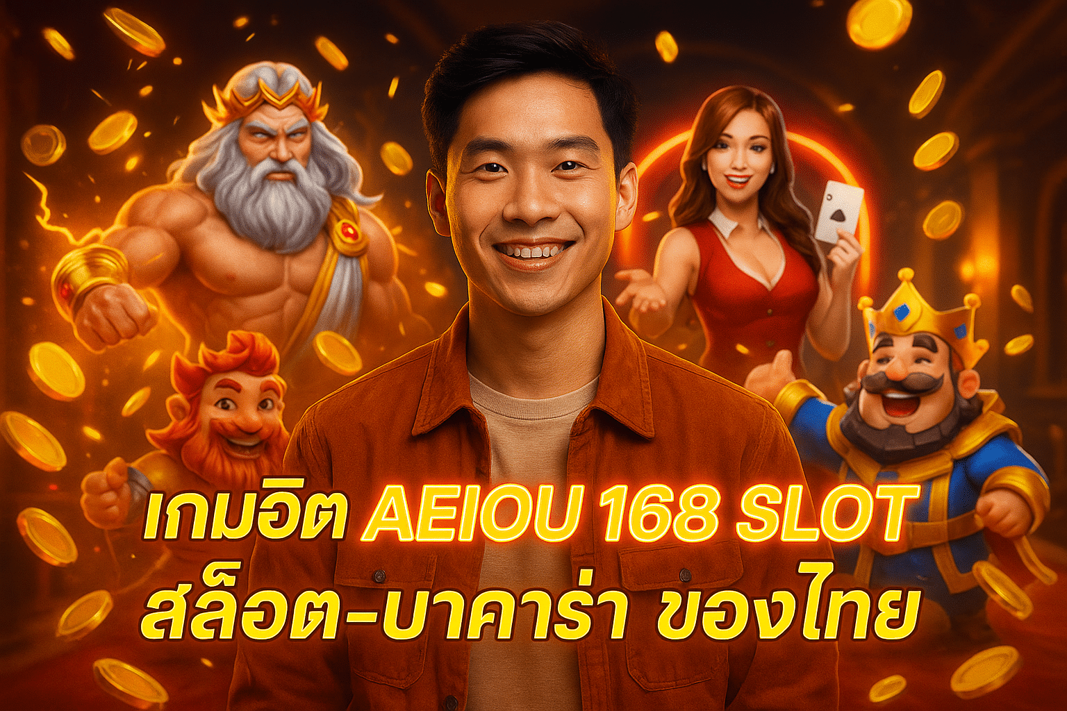 เกมฮิต AEIOU 168 SLOT สล็อต-บาคาร่า ของไทย