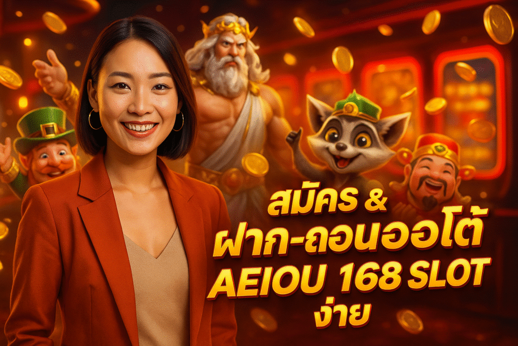 สมัคร &ฝาก-ถอนออโต้ AEIOU 168 SLOT ง่าย