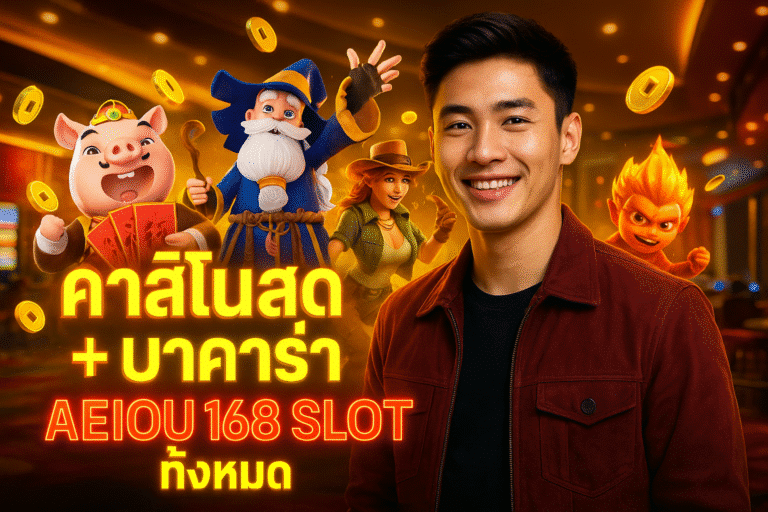 คาสิโนสด + บาคาร่า AEIOU 168 SLOT ทั้งหมด