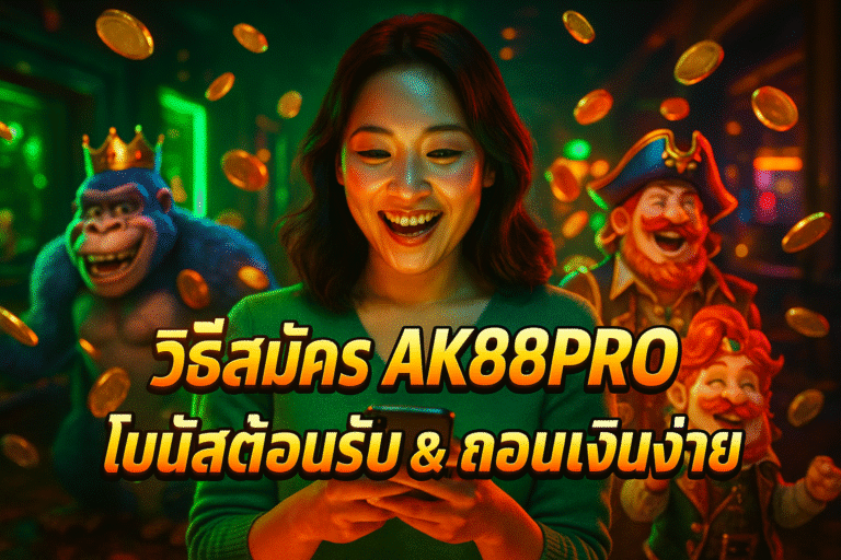 วิธีสมัคร AK88PRO โบนัสต้อนรับ & ถอนเงินง่าย