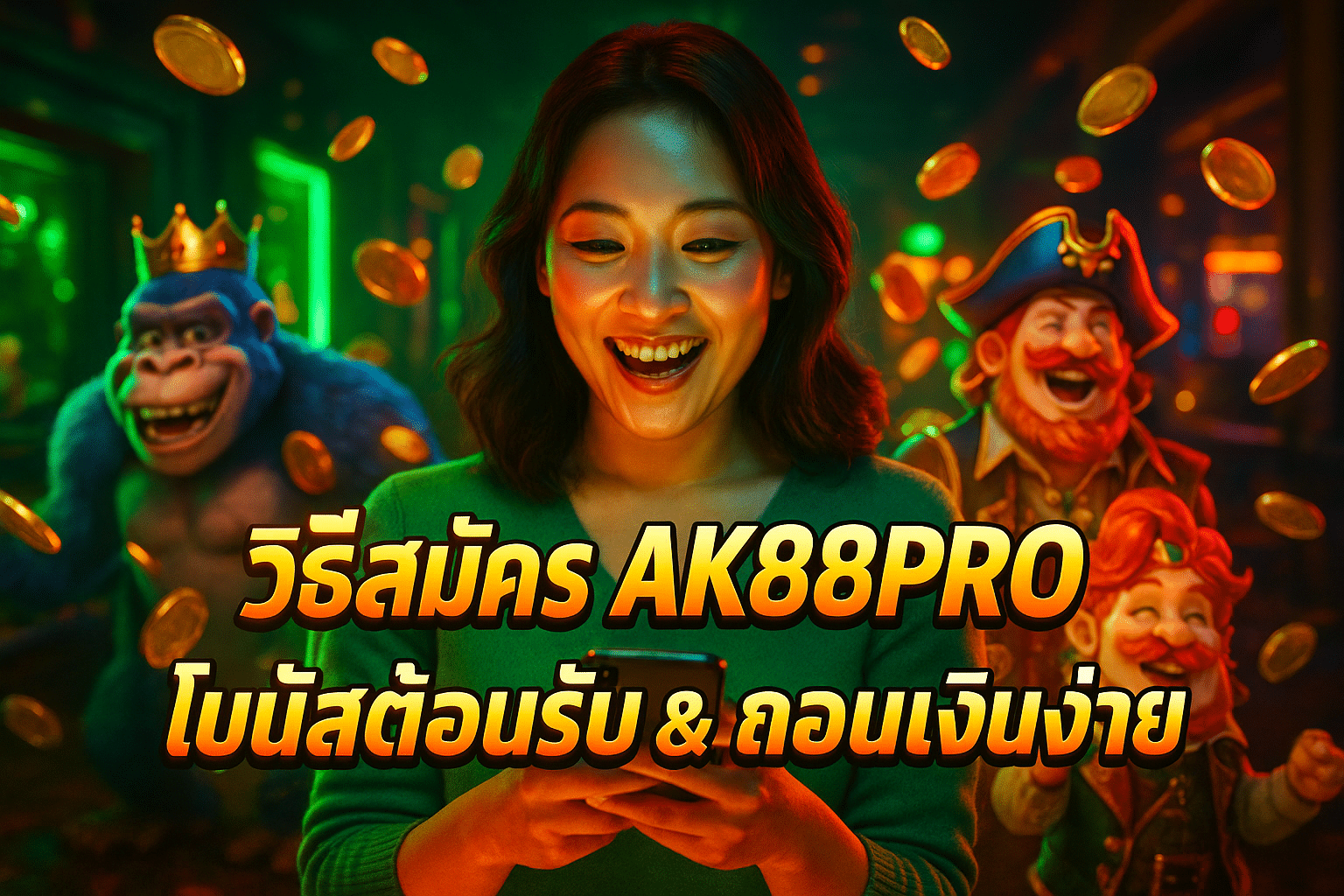 วิธีสมัคร AK88PRO โบนัสต้อนรับ & ถอนเงินง่าย