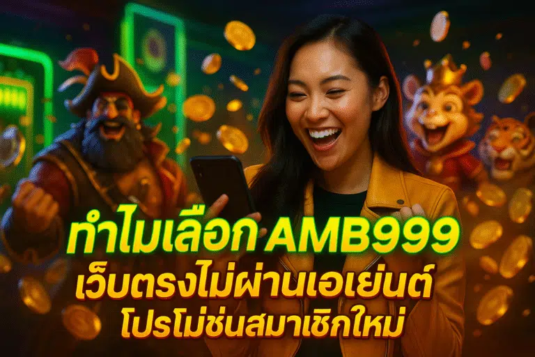 ทำไมเลือก AMB999 เว็บตรงไม่ผ่านเอเย่นต์ โปรโมชั่นสมาชิกใหม่